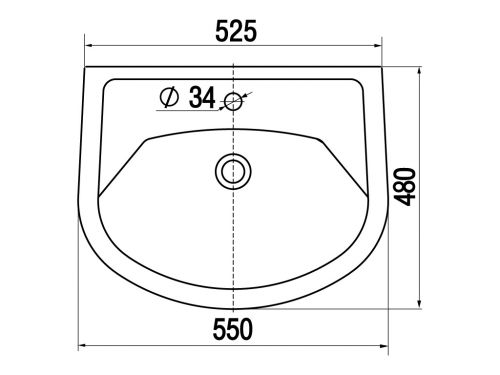 semi-recessed_wash-basin_style_550dr